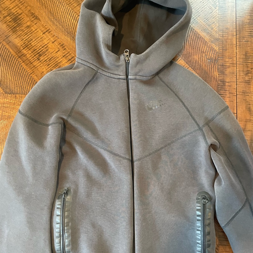 Nike Tech Fleece Kids Boy Dark Gray Hoodie Jacket